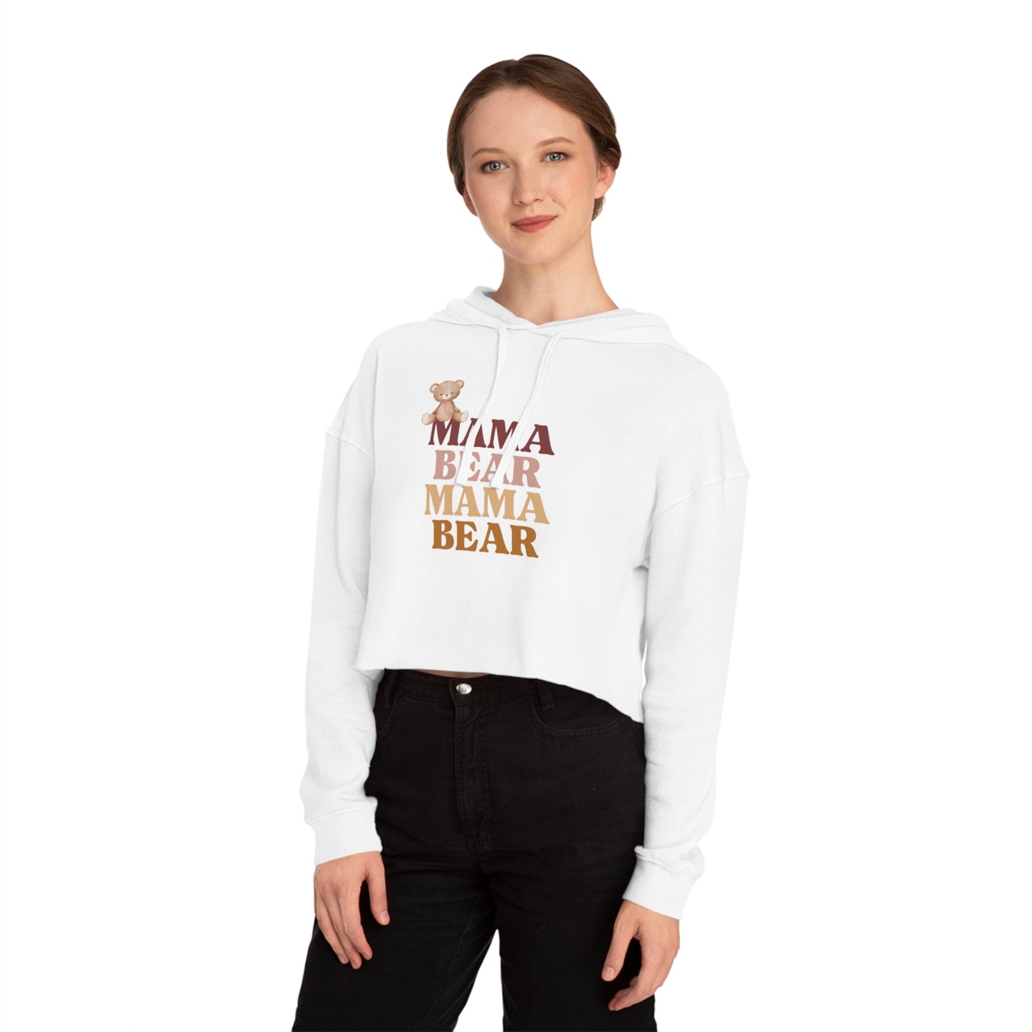 Women’s Cropped Hooded Sweatshirt Mama Bear