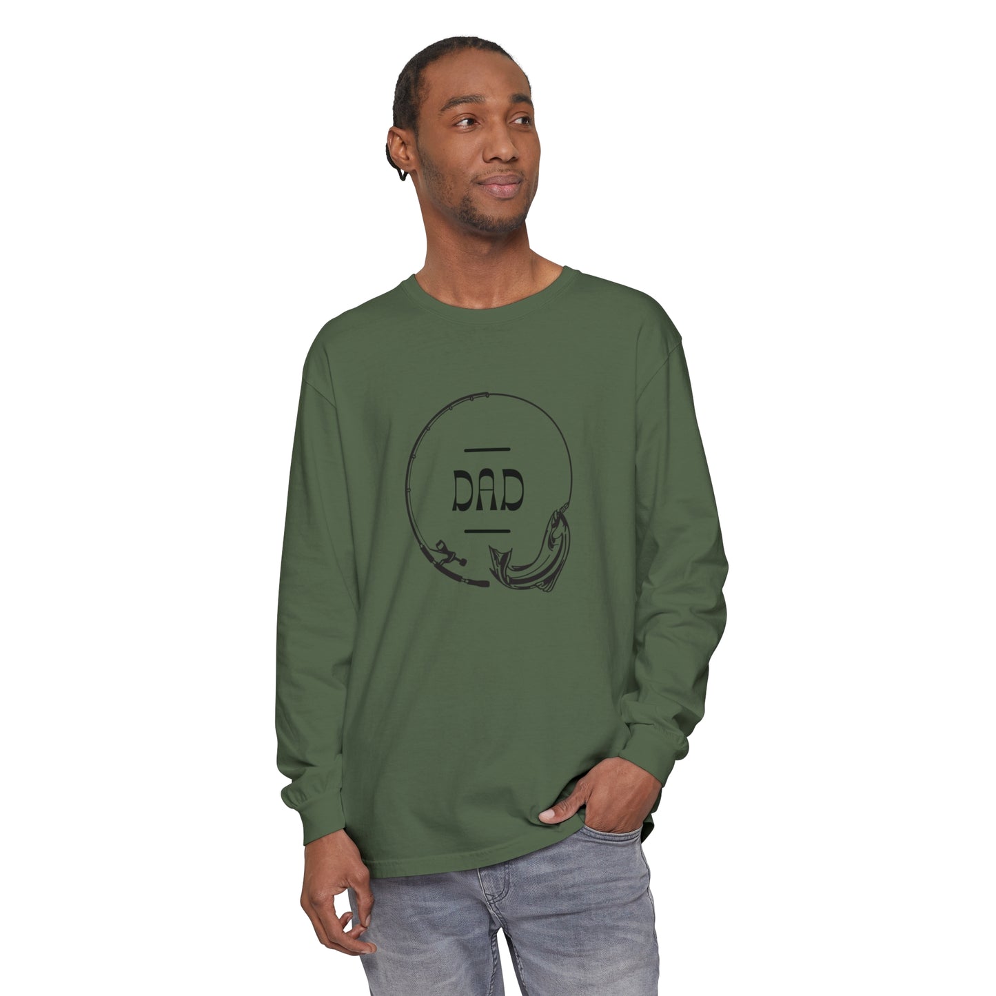 Unisex Dad Fishing Long Sleeve T-Shirt