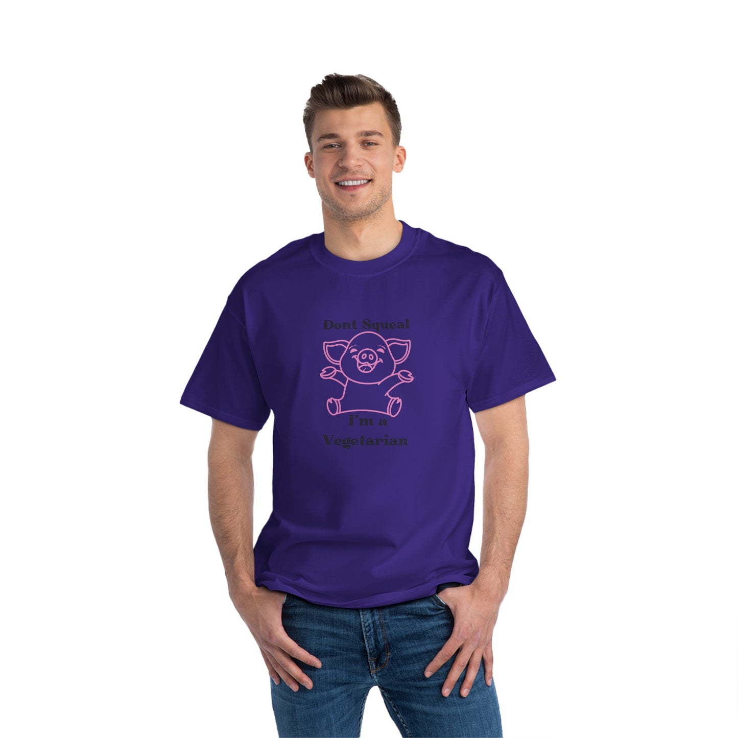 Beefy-T®  Short-Sleeve T-Shirt Happy Pig