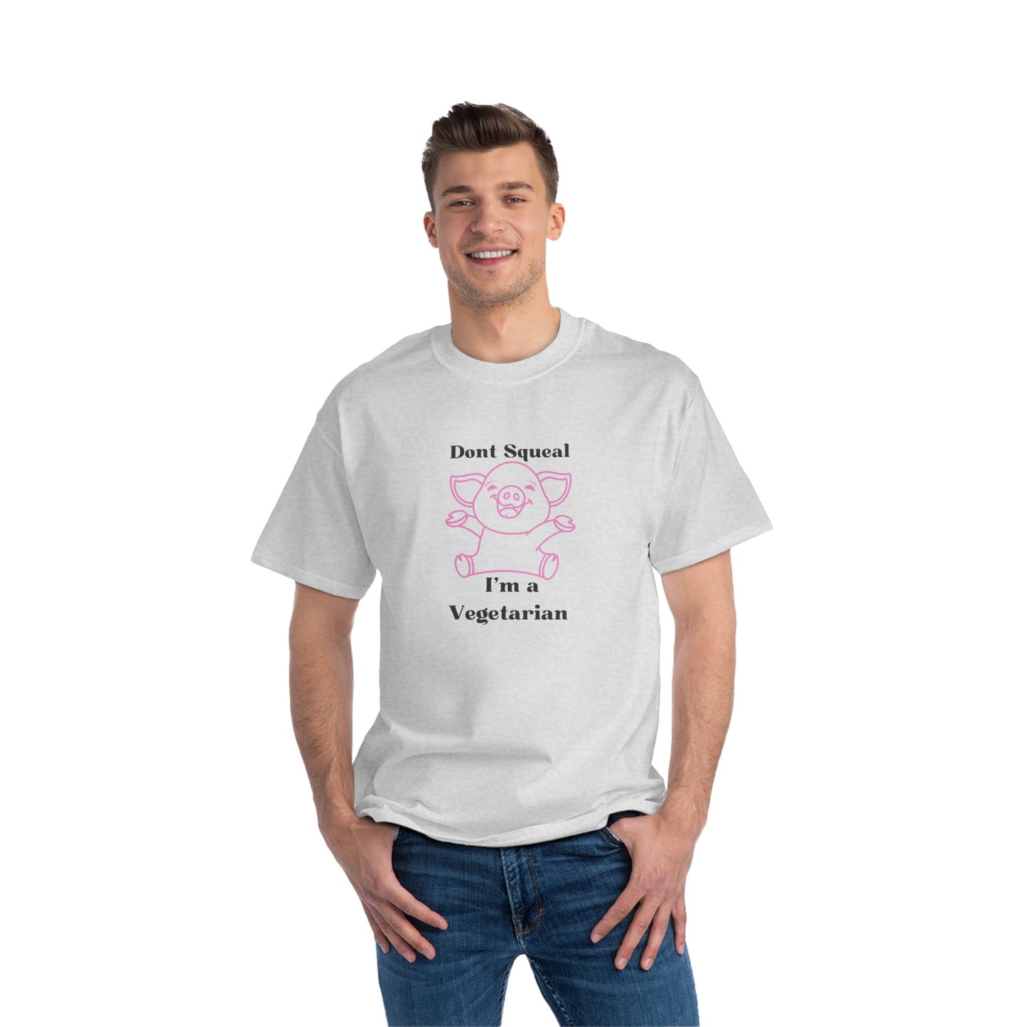 Beefy-T®  Short-Sleeve T-Shirt Happy Pig