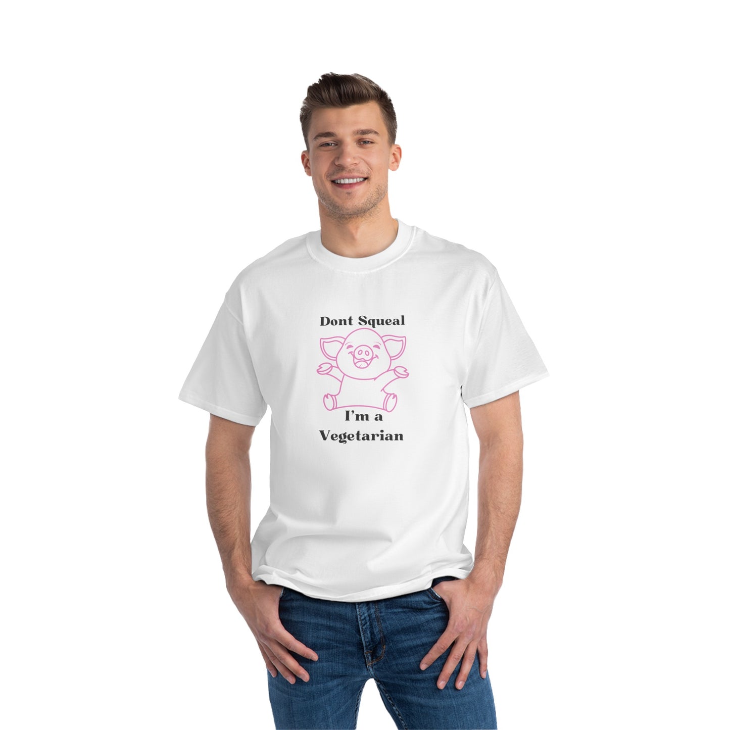 Beefy-T®  Short-Sleeve T-Shirt Happy Pig