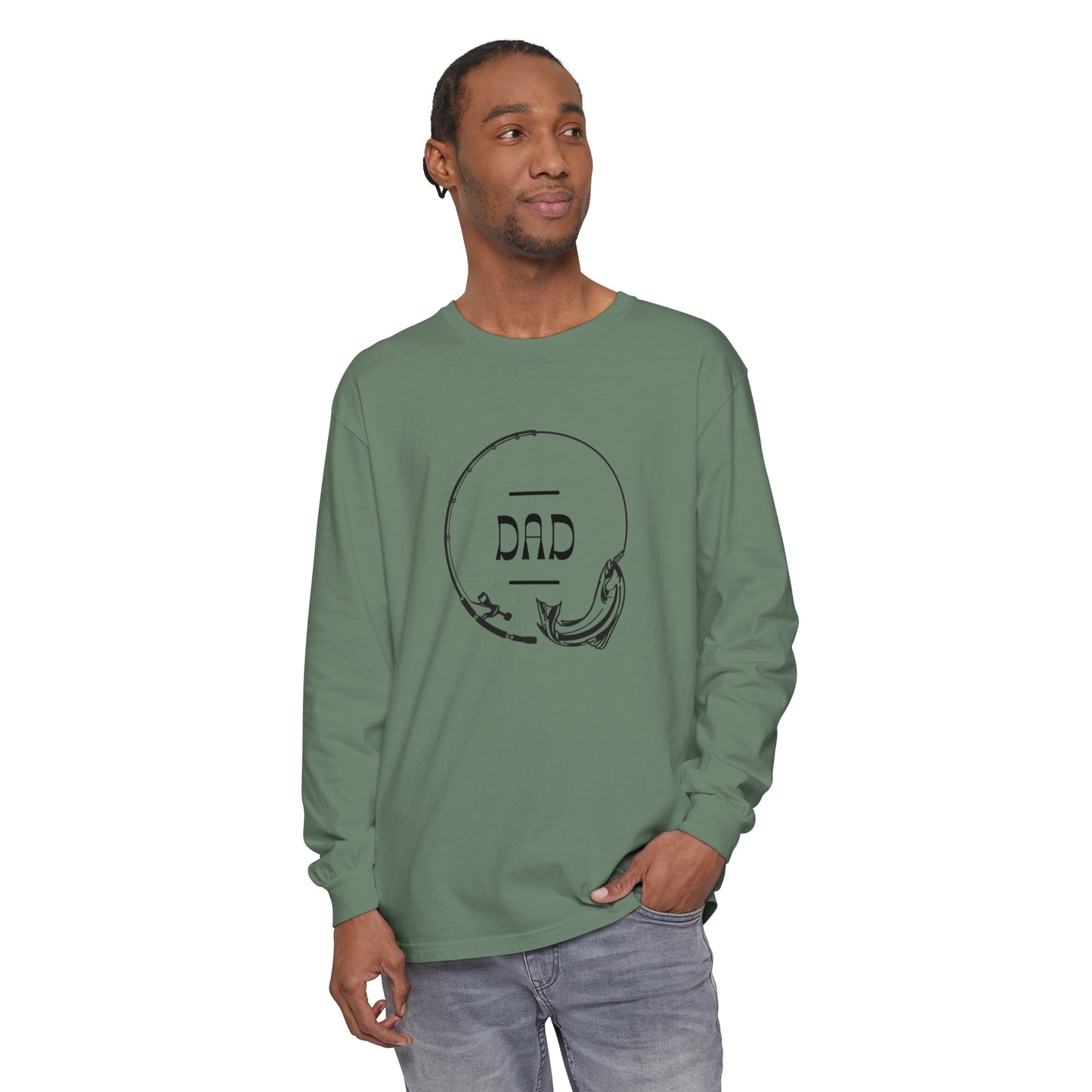 Unisex Dad Fishing Long Sleeve T-Shirt