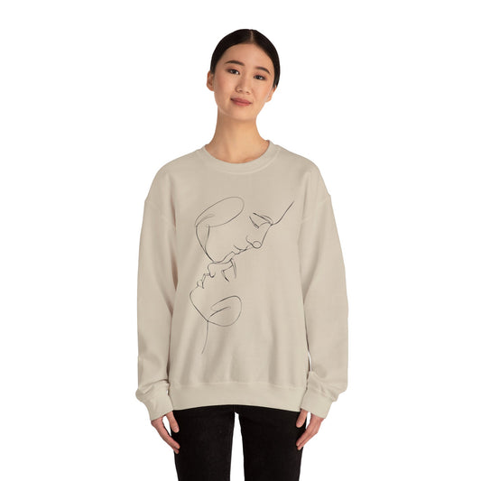 Unisex Heavy Blend™ Crewneck Sweatshirt Line Art Love