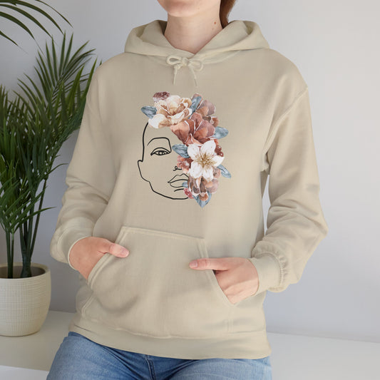 Flower Female Hooded Sweatshirt