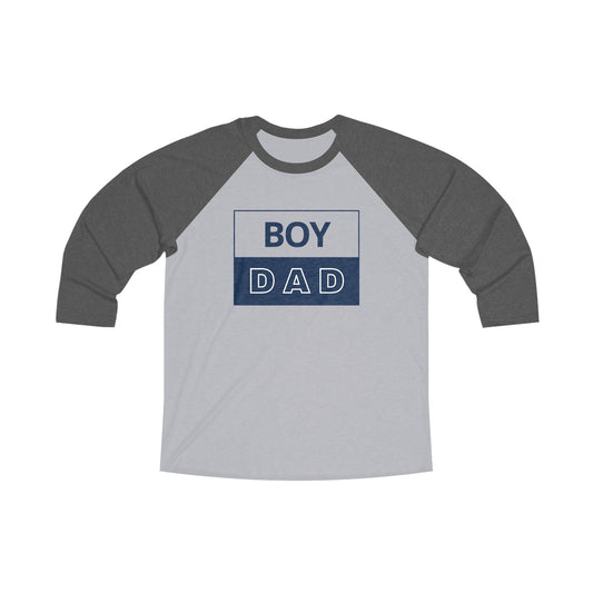 Unisex Tri-Blend 3\4  Boy Dad Raglan Tee