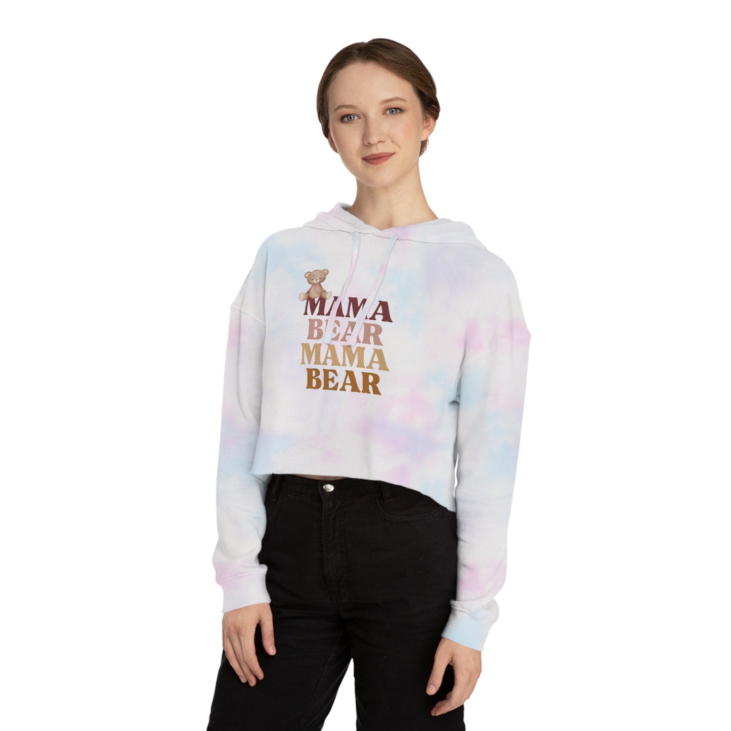 Women’s Cropped Hooded Sweatshirt Mama Bear